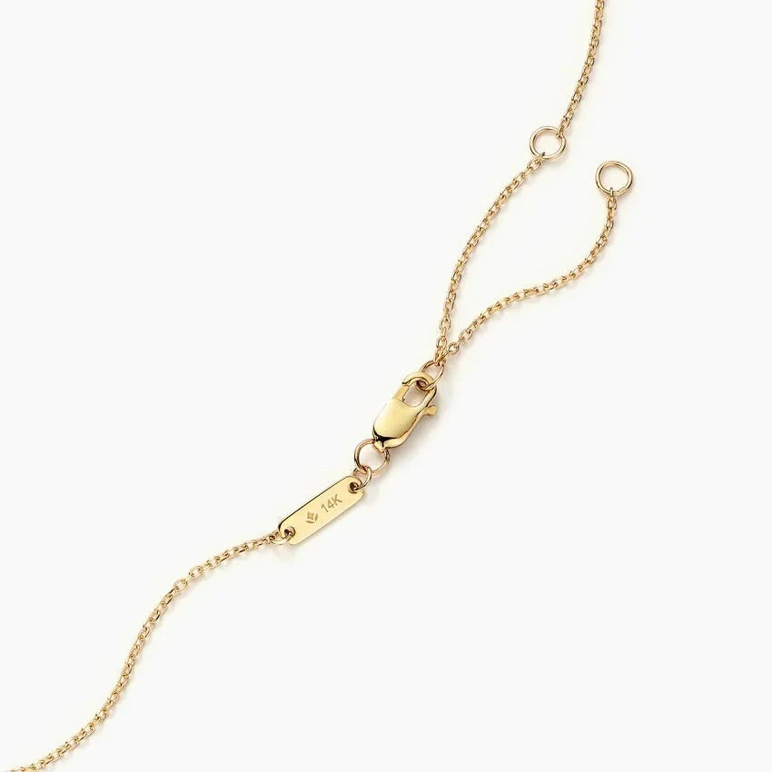 14K Gold Fully Diamond Paved Feather Pendant Necklace