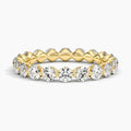 14K Gold Plated Delicate Eternity Band with Round Diamonds
