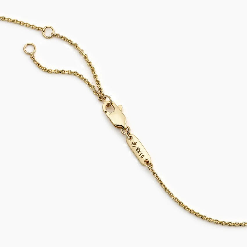 14K Gold Three Prong Pear Shaped Sapphire Collarbone Necklace
